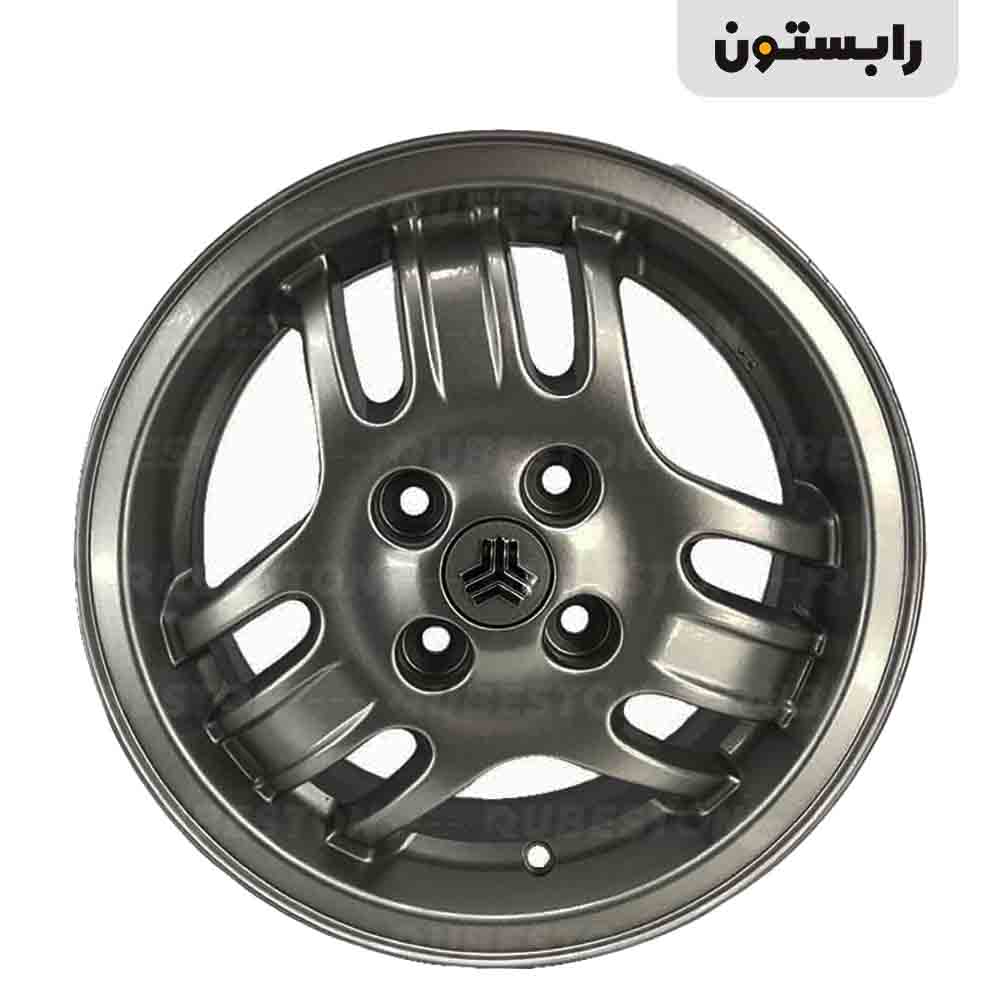 رینگ فابریک - سایز ۱۳ - طرح ۳پر سه‌شاخ - رنگ دودی